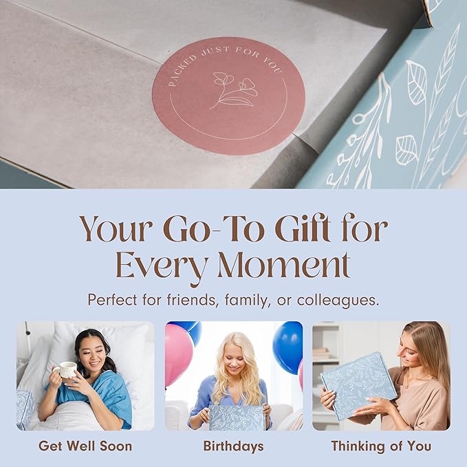 Unboxme Lavender Spa Gift Set - Relaxation Gifts For Women - Get Well Soon Gift Basket with Scented Candle, Bath Bomb, Soap - Perfect for Valentine's Day