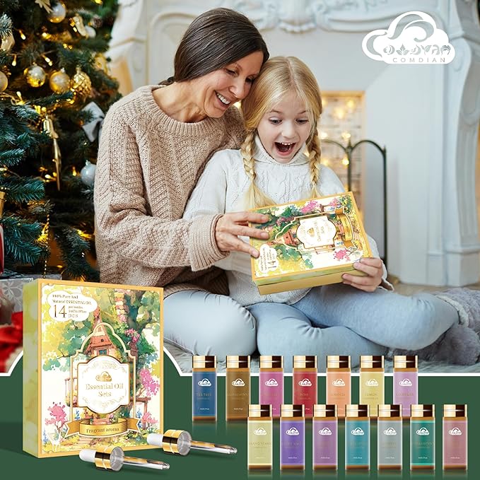 Essential Oils Set, 14 Pcs Fragrance Oils for Skin, Diffusers for Home, Laundry, Fragrance, Candle Making - Tea Tree, Rosemary, Lavender, Vanilla, Eucalyptus and More