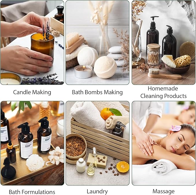 Essential Oils Set, 14 Pcs Fragrance Oils for Skin, Diffusers for Home, Laundry, Fragrance, Candle Making - Tea Tree, Rosemary, Lavender, Vanilla, Eucalyptus and More