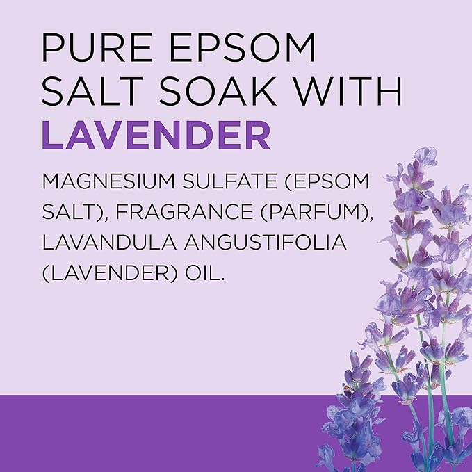Dr Teal's Epsom Salt Soaking Solution, Soothe & Sleep, Lavender, 3lbs (Pack of 4)