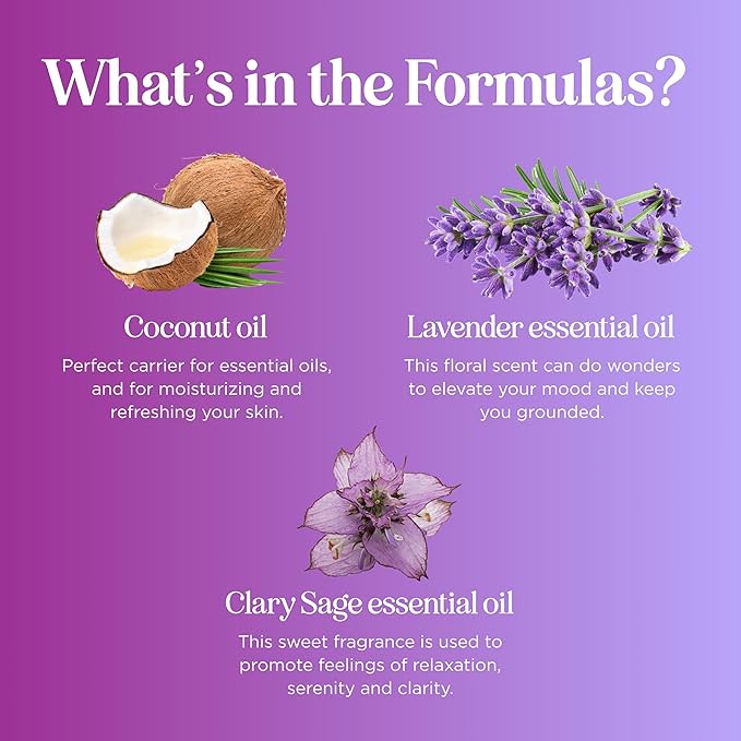 Roll on Essential Oils for Sleep - Aromatherapy Essential Oils Sets Variety Pack with Lavender Relax and Dream Sleep Essential Oil Roll Ons - Fun & Cute Wellness Gift for Young Women Teens & Girls