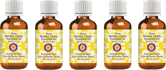 dève herbes Pure Mentha Citrata Essential Oil (Mentha citrata) Steam Distilled (Pack of Five) 100ml X 5 (16.9 oz)