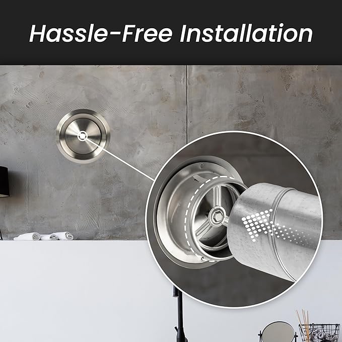 Repa Market ø6" Inch Stainless Steel Universal Diffuser - Adjustable Valve - Optimal Airflow - Air Intake, Exhaust Duct Ventilation - Round Metal Soffit Vent Grille Cover - Home Office, Wall Ceiling