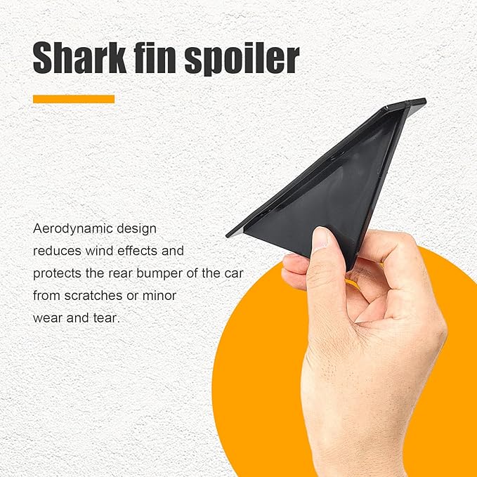 Augeny 4PCS Car Rear Lower Bumper Wing Lip Diffuser, Anti-Crash Straight Auto Shark Fin Spoiler Protector with Screws, Universal Rear Bumper Lip Diffuser Kit for Car SUV Truck (Straight/Black)