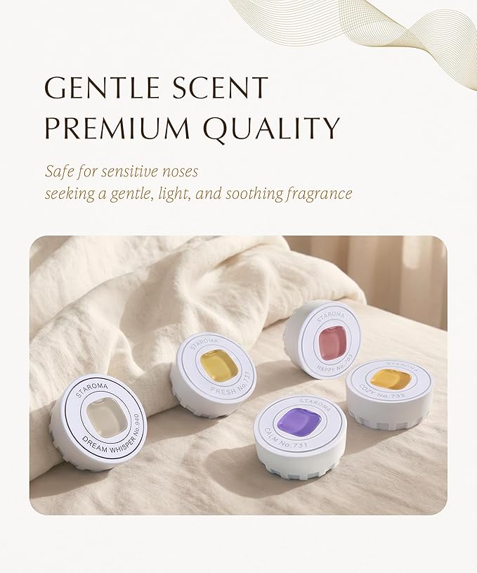 Fresh (Fruity Essential Oil Refill), Compatible with STAROMA Waterless Essential Oil Diffuser – Premium Aromatherapy Fragrance, Gentle and Consistent Scent – for Car, Office, 200 sqft Small Room