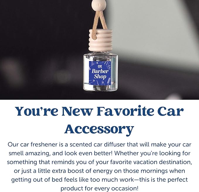CANDECraftCo Car Air Hanging Fragrance Oil, Car Auto Freshener for Essential Oils, Scents Fragrance Aromatherapy Automobile Diffuser, Long Lasting (Salt & Lime)