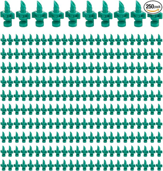 250PCS 180 Degree Misting Nozzle Irrigation, Sprinklers Sprayer for Garden Irrigation System, Micro Sprayer Refraction Automizing Drippers