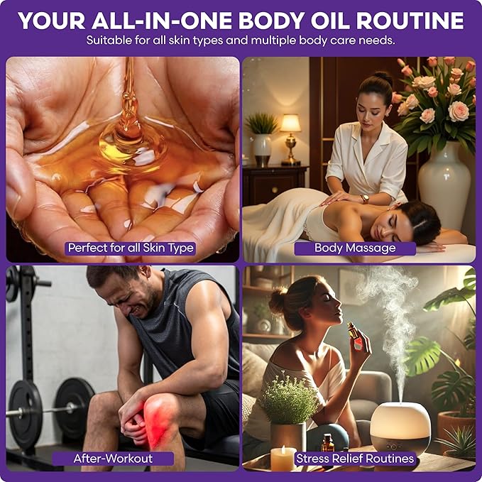 Brookstone Lavender Multi-Use Essential Oil - Calming Scent for Stress Relief, Skin & Hair Care