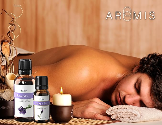 ArOmis Organic Lavender Essential Oil - Therapeutic Grade - 30ml (1 Fl Oz) 100% Pure, Premium, Undiluted, Oils Perfect for Aromatherapy Diffuser