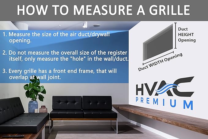HVAC Premium 10''w X 10''h Aluminum Double Deflection Adjustable Air Supply HVAC Diffuser - Full Control Vertical/Horizontal Airflow Direction - Vent Duct Cover [Outer Dimensions: 11.6''w X 11.6''h]