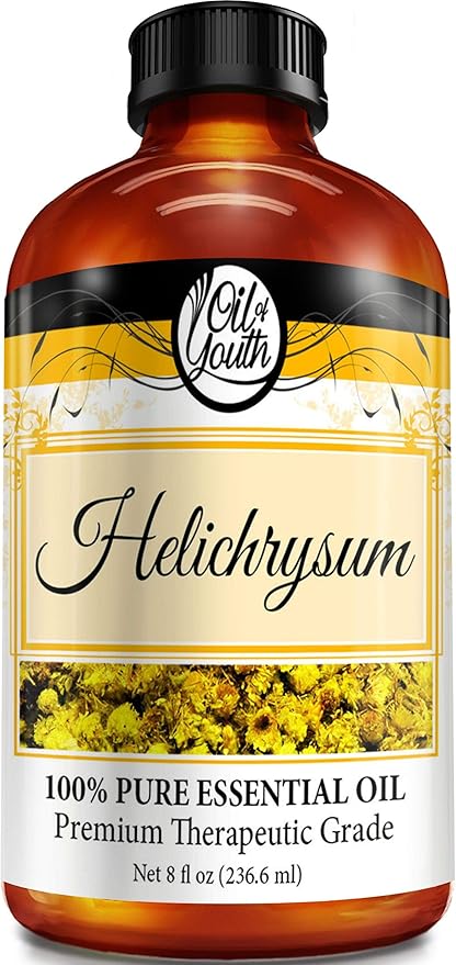 Oil of Youth Helichrysum Essential Oil 8 Fluid Ounces Bulk – Pure Helichrysum Oil