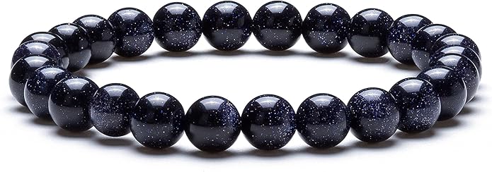 Hamoery Men Women 8mm Natural Stone Lava Rock Diffuser Bracelet Elastic Yoga Agate Beads Bracelet Bangle