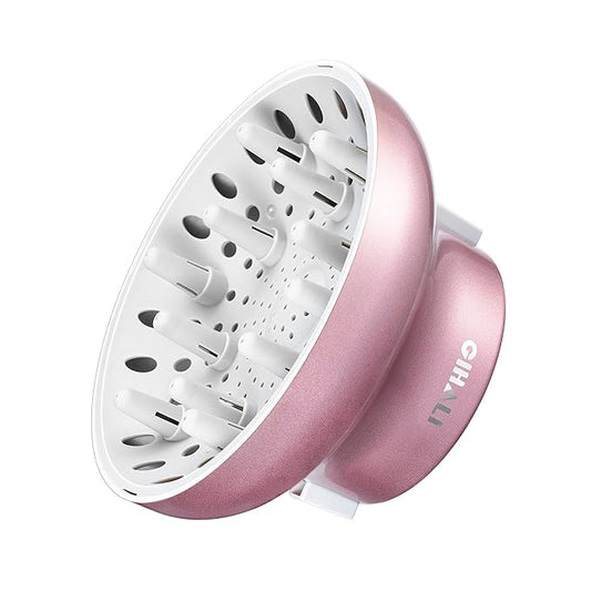 Universal Hair Diffuser “Super Sturdy” 1.7 Inch to 2.6 Inch for Natural Curly and Wavy Hair, Hair Dryer Attachment (Rose Gold)