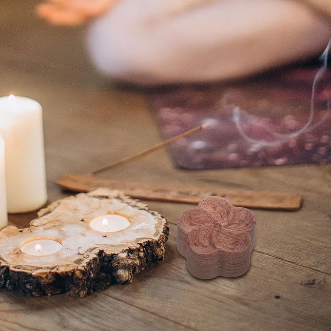 Beaupretty Essential Oil Wooden Diffuser Plumeria Scent Aromatherapy Diffusing Adornment Home and Car Use Lightweight Natural Wood