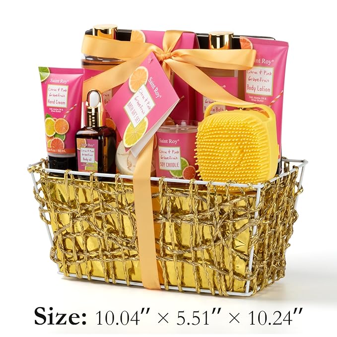 Mothers Day Gifts Basket for Mom, 11 Pcs Spa Gift Basket, Bath and Body Gift Skin Care Set, Bath and Body Kit, Relaxation Gift, Christmas, Birthday, Valentines Spa Kit for Women Self Care Kit