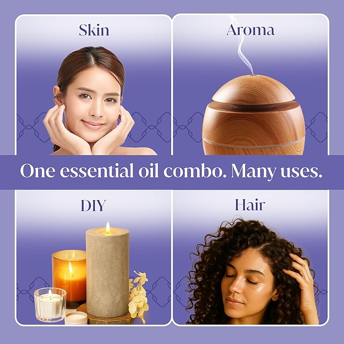 Siva Lemon and Lavender Essential Oil 4oz Bundle Super Saver Combo – Premium Grade Value Set for Aromatherapy, Skincare and Haircare