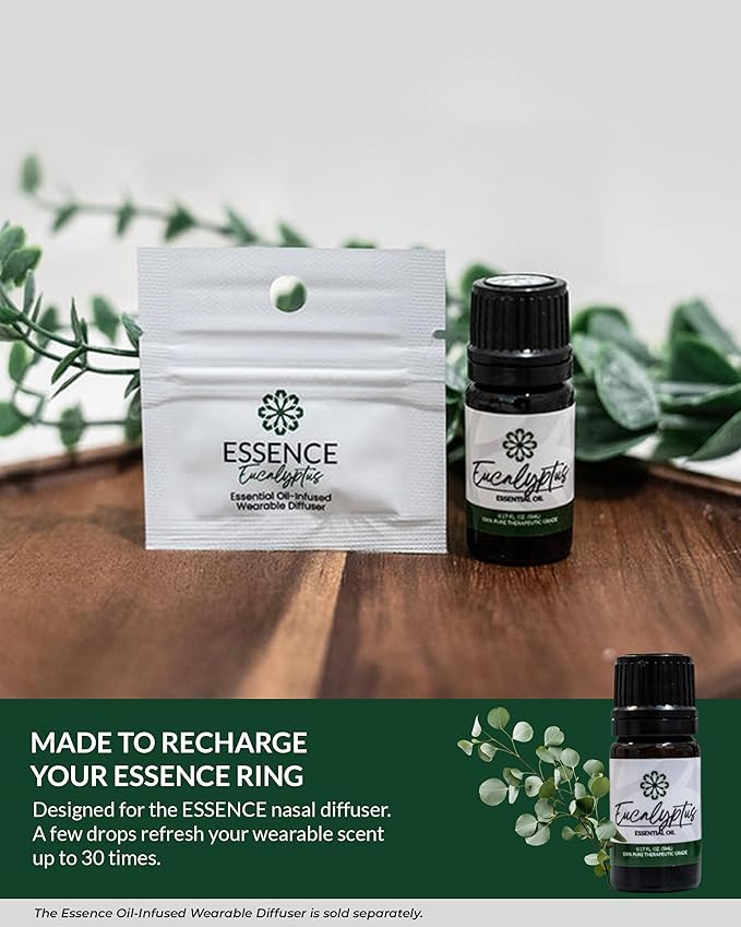 Essence Eucalyptus Essential Oil, 5 ml | Aromatherapy Oil for Diffusers & Personal Use | Natural Fragrance for Relaxation, Clarity & Wellness | Made in USA | Fresh & Revitalizing Scent