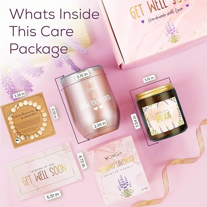 Get Well Soon Gifts For Women After Surgery, Feel Better Healing Kit, Speedy Recovery Basket For Women, Surgery Hospital Gift Box, Thoughtful Comfort Wellness Care Package For Sick or Injured Friend