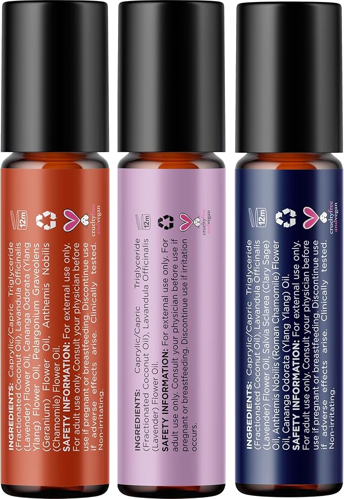 Roll on Essential Oils for Sleep - Aromatherapy Essential Oils Sets Variety Pack with Lavender Relax and Dream Sleep Essential Oil Roll Ons - Fun & Cute Wellness Gift for Young Women Teens & Girls