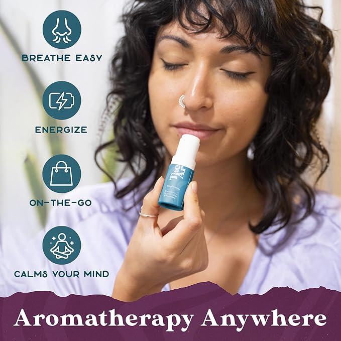 PURPLE CANYON Essential Oil Balm Stick | Energizing Breath Aromatherapy Balm | Body Balm Stick | Eucalyptus, Peppermint, Rosemary Essential Oils Blend Encourages Energy and Clarity | 6.5 Grams