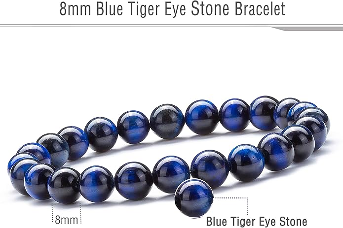Hamoery Men Women 8mm Natural Stone Lava Rock Diffuser Bracelet Elastic Yoga Agate Beads Bracelet Bangle