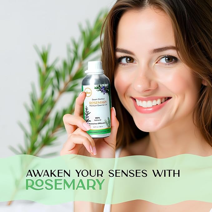 My Ace Rosemary Essential Oil | Pure, Natural & Premium Grade with Dropper | for Scalp Care, Diffuser, Skin, Aromatherapy, Massage & Bath Use | 16 fl oz