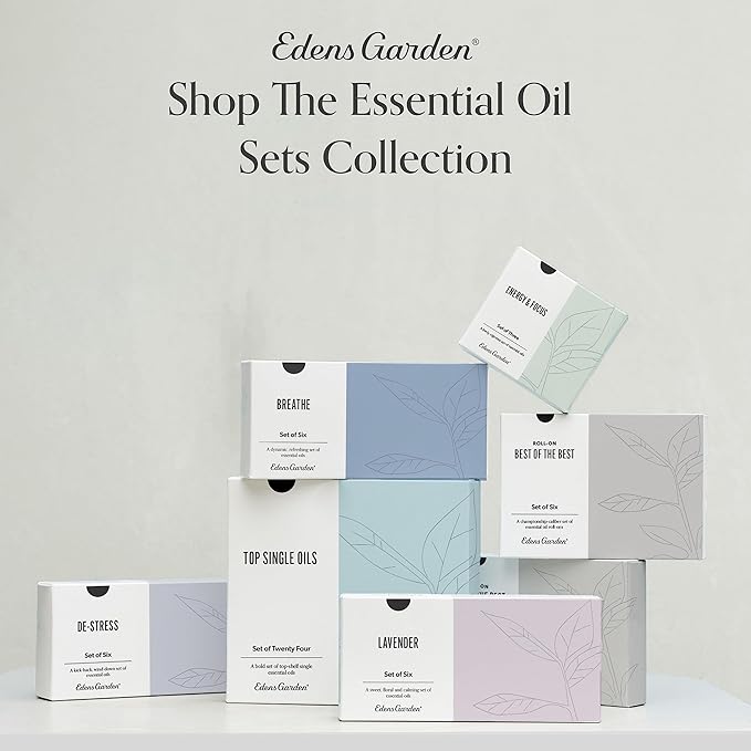 Edens Garden Essential Oils Best of The Best Sampler 18 Set – 100% Pure Therapeutic Grade: Fighting Five, Good Night, Joy, Lavender, Lemon, Peppermint Oil & More - for Aromatherapy, .92 ml/ 18 Pack