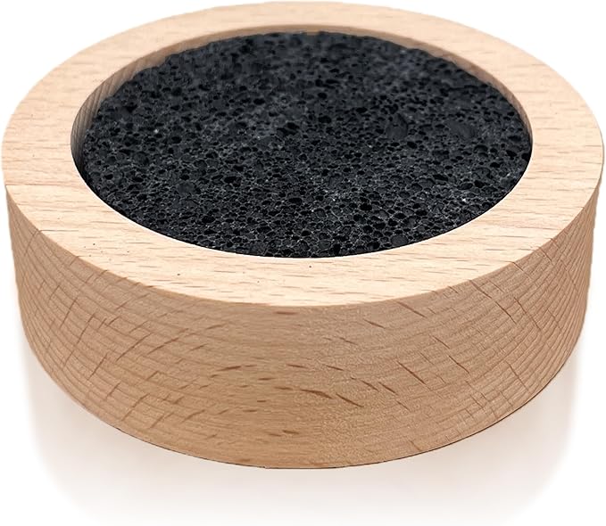 Passive Diffuser Lava Rock Natural Set Essential Oil Aromatherapy Stone for Home, Office, Car & Gifts - Compact Wood Bas