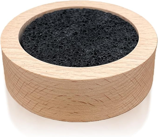 Passive Diffuser Lava Rock Natural Set Essential Oil Aromatherapy Stone for Home, Office, Car & Gifts - Compact Wood Bas