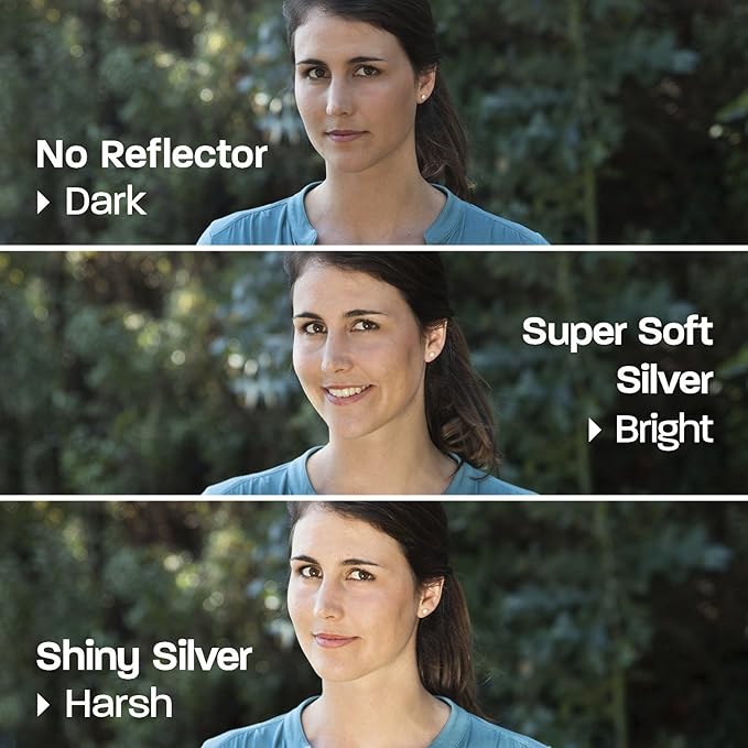 Rogue 2-in-1 Collapsible Reflector - Super Soft Silver / Natural White 20x40"