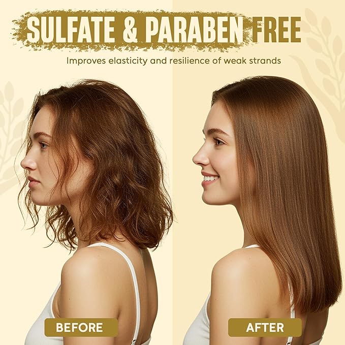 INFINA ESSENTIALS Rice Water Shampoo and Conditioner Set | 16 fl oz Each | with Batana Oil & Ginseng | Rice Shampoo for Repairing Damaged Hair | Strengthening & Thickening Formula | Made in USA