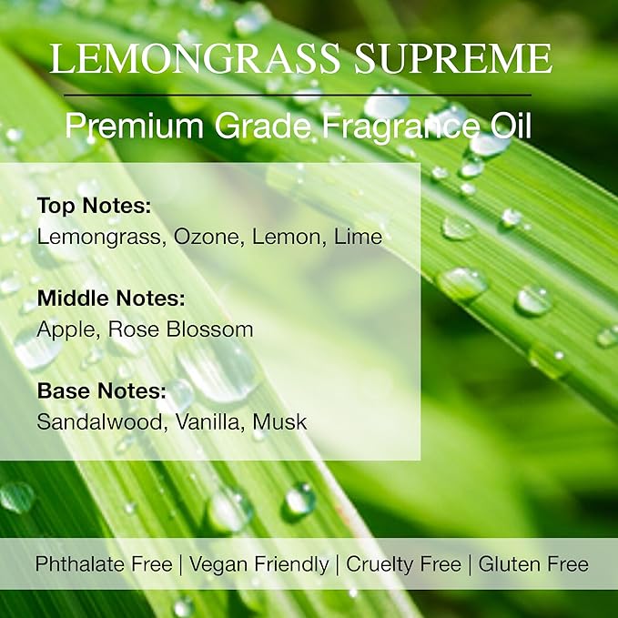 Daniella's Candles Lemongrass Supreme Reed Diffuser Refill Oil, 3.4oz/100ml, Premium Fragrance Oil, Home Fragrance, Long Lasting, Oil for Reed Diffusers