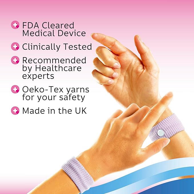 Sea-Band Mama Anti-Nausea Acupressure Wristband for Morning Sickness, Colors May Vary, Pack of 2