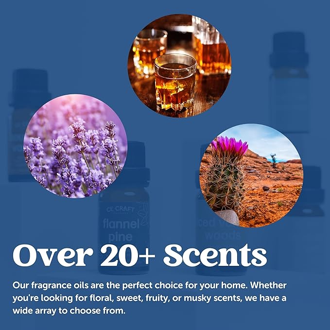 CANDECraftCo Premium Fragrance Oil – Diffuser Oils Fragrances Scented for Home, Candle Soap Making Supplies, Aromatherapy Blends for House (0.34 Fl Oz) (2-Pack, Pistachio & Salted Caramel)