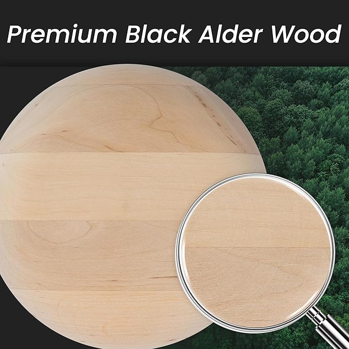 Repa Market ø4" Inch Wooden Air Diffuser - Adjustable Black Alder Wood Tree Sauna Air Vent Cover - Air Intake, Supply and Exhaust Indoor Ventilation Deflector - Round Ducting Home Sauna Accessories