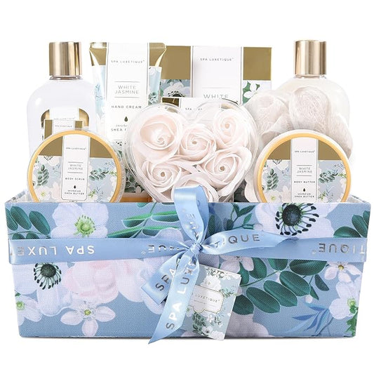 Gift Basket for Women, Spa Luxetique Spa Bath Kit, 12pcs Relaxing Spa Gift Basket with Shower Gel, Bath Salt, Essential Oil, Body Lotion,Mothers Day Gifts for Mom