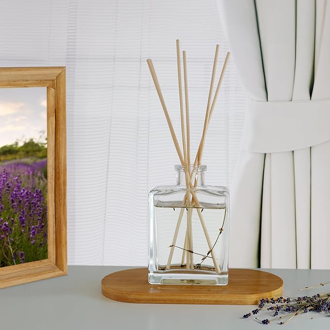 Urban Naturals Reed Diffuser Oil Refill Lavender Vanilla with Creamy Vanilla, White Woods 8 oz + Free Reed Sticks, Made in the USA