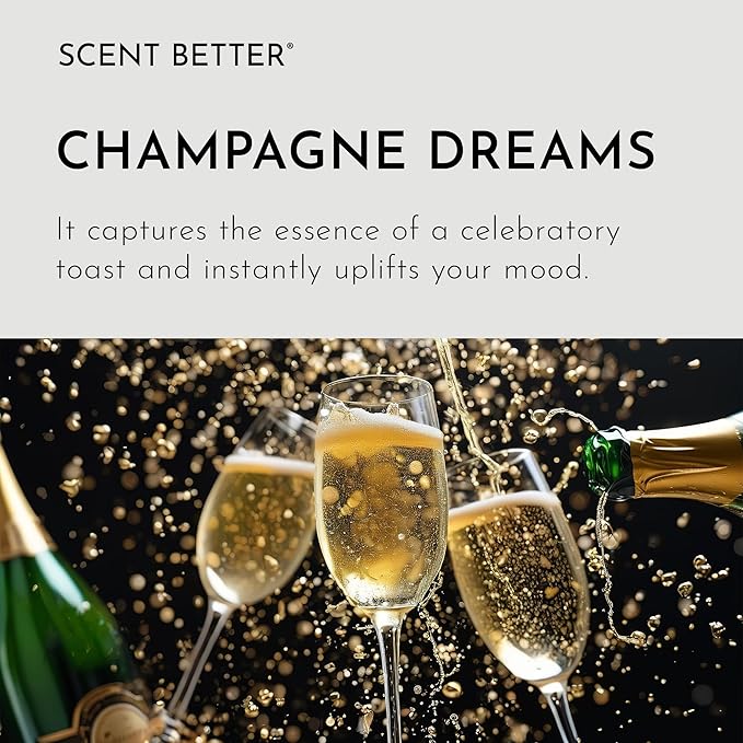 Scent Better Essential Oil Blend: Aromatherapy for Ultrasonic Diffusers & Nebulizers (3.3 Fl Oz, Champagne Dreams)