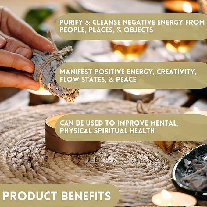 Ancient VEDA Organic Smudge Kit –Rosemary, Palo Santo, Sweetgrass Braid, Feather & Smudge Guide | Home Cleansing Kit for Meditation, Yoga, Energy Healing & Gift (Starter Kit, Rosemary Sage)