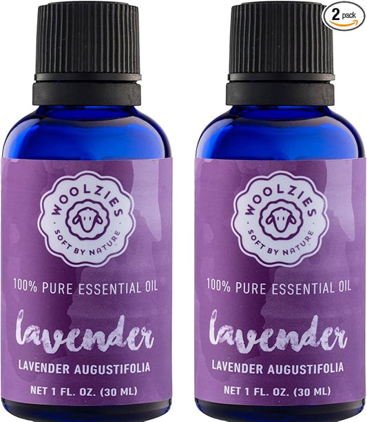 Woolzies Lavender 100% NATURAL Pure Essential oil - 2 pack - 1 Fl oz per bottle