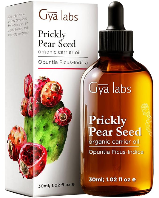 Gya Labs Prickly Pear Seed Oil - 1 Fl Oz - Carrier Oil for Hair, Skin, Face, Scalp & Body Massage