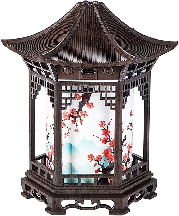 Essential Oil Diffusers, Chinese Lantern Essential Oil Diffuser & Night Light - 160ml 2-in-1 Humidifier with Dual Color Temperatures & Adjustable Mist Modes, Brown, Diffusers, Aroma Diff