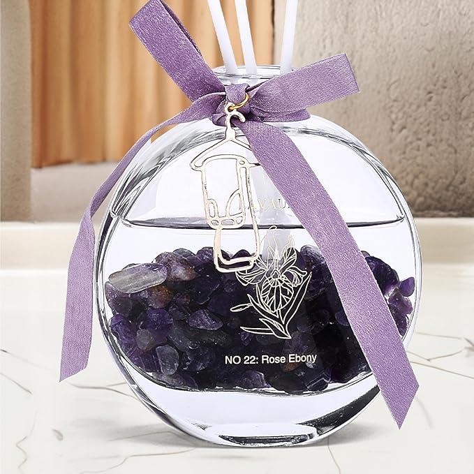 Lavault Reed Diffusers for Home Fragrance Scented - Fragrance Diffusers - Gift Set for Women - Essential Oil for Aromatherapy - Room Aroma Fresheners - Scent Diffuser for Home - Rose Ebony Aroma