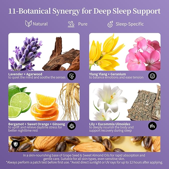 Tranquility Sleep Essential Oil Blend – Agarwood, Lavender & Ylang Ylang for Bedtime Relaxation, Calming & Deep Sleep – 5ml Natural Skin-Safe Aromatherapy by Asanté Labs (0.17 Fl Oz (Pack of 1))