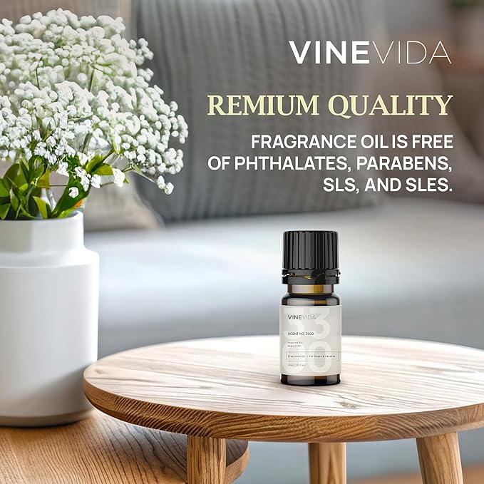 VINEVIDA [Set of 8] Christmas Scents for Candle Making, Made in USA Candle Fragrance Oil, Soap Making Essential Oils, Diffuser Oil Scents