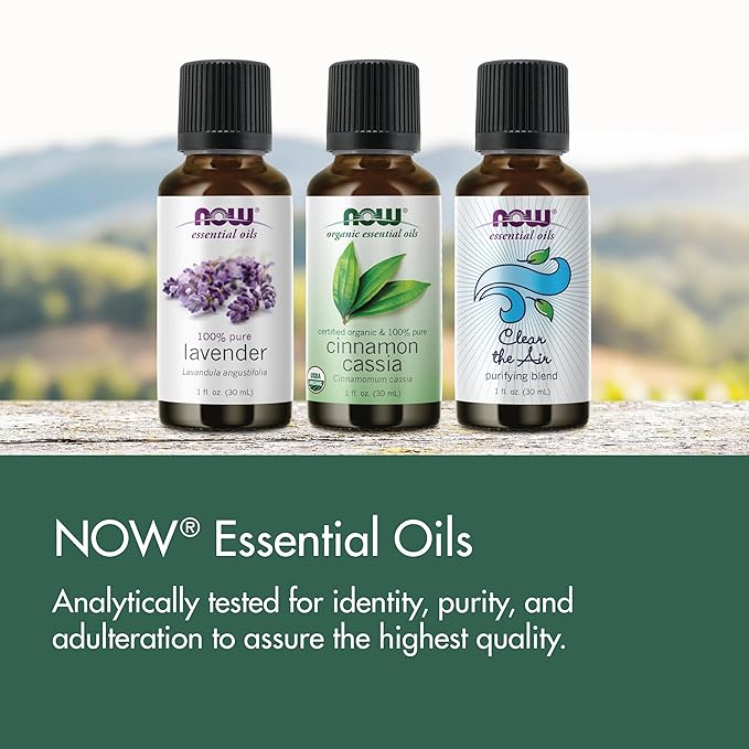 NOW Essential Oils, Organic Orange Oil, Uplifting Aromatherapy Scent, Cold Pressed, 100% Pure, Vegan, Child Resistant Cap, 1-Ounce