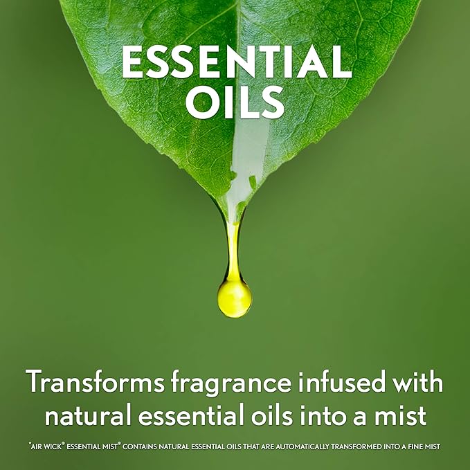 Air Wick Essential Oils Diffuser Mist Refill, Cinnamon and Crisp Apple, 1ct, Air Freshener (RAC98553)