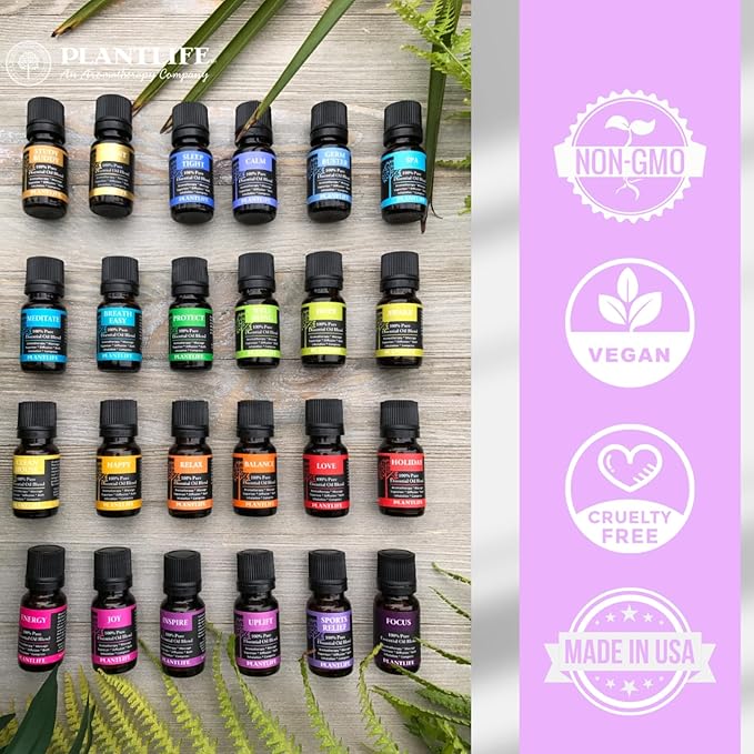 Plantlife Balance Aromatherapy Essential Oil Blend - Straight from The Plant 100% Pure Therapeutic Grade - No Additives or Fillers - Made in California 10 ml