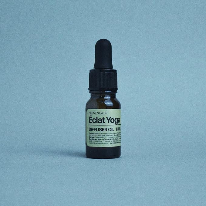 sesneslabs Éclat Yoga Diffuser Oil, Cosmopolitan Yoga Selection,Italian Lemon/Bergamot, Pear, Basil, Ginger Flower, Musk Essential Oils Blend for Ultrasonic Diffuser (.33 oz/10 ml)