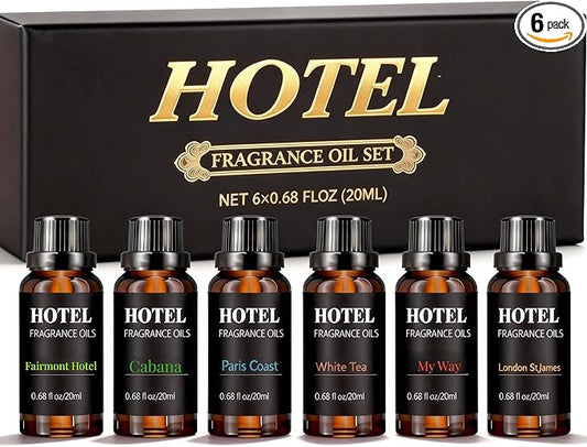 Hotel Collection Luxury Scent for Diffuser Oils Set Inspired by Iconic 5-Star Hotels- Aromatherapy Essential Oils for Diffuser & Home Scenting